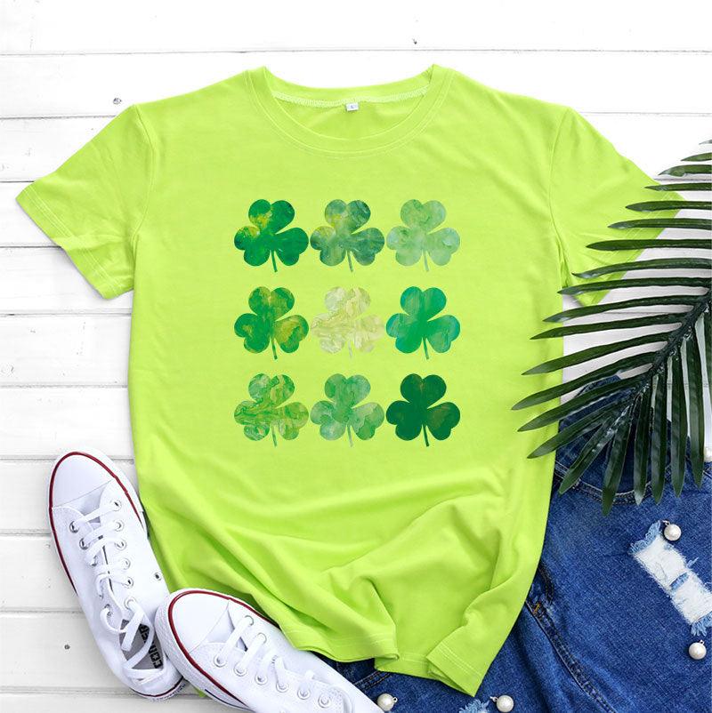 St Patrick's Day Cotton Women's Short Sleeve - Nioor