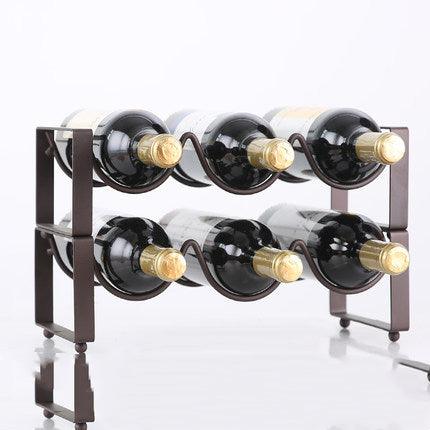 Stackable Wine Bracket Ornaments Wine Bottle Rack Wine Cabinet Wine Display Shelf Fashion - Nioor