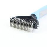 Stainless Double-sided Pet Brush Hair Removal Comb Grooming Dematting Dog Grooming Shedding Tools - Nioor