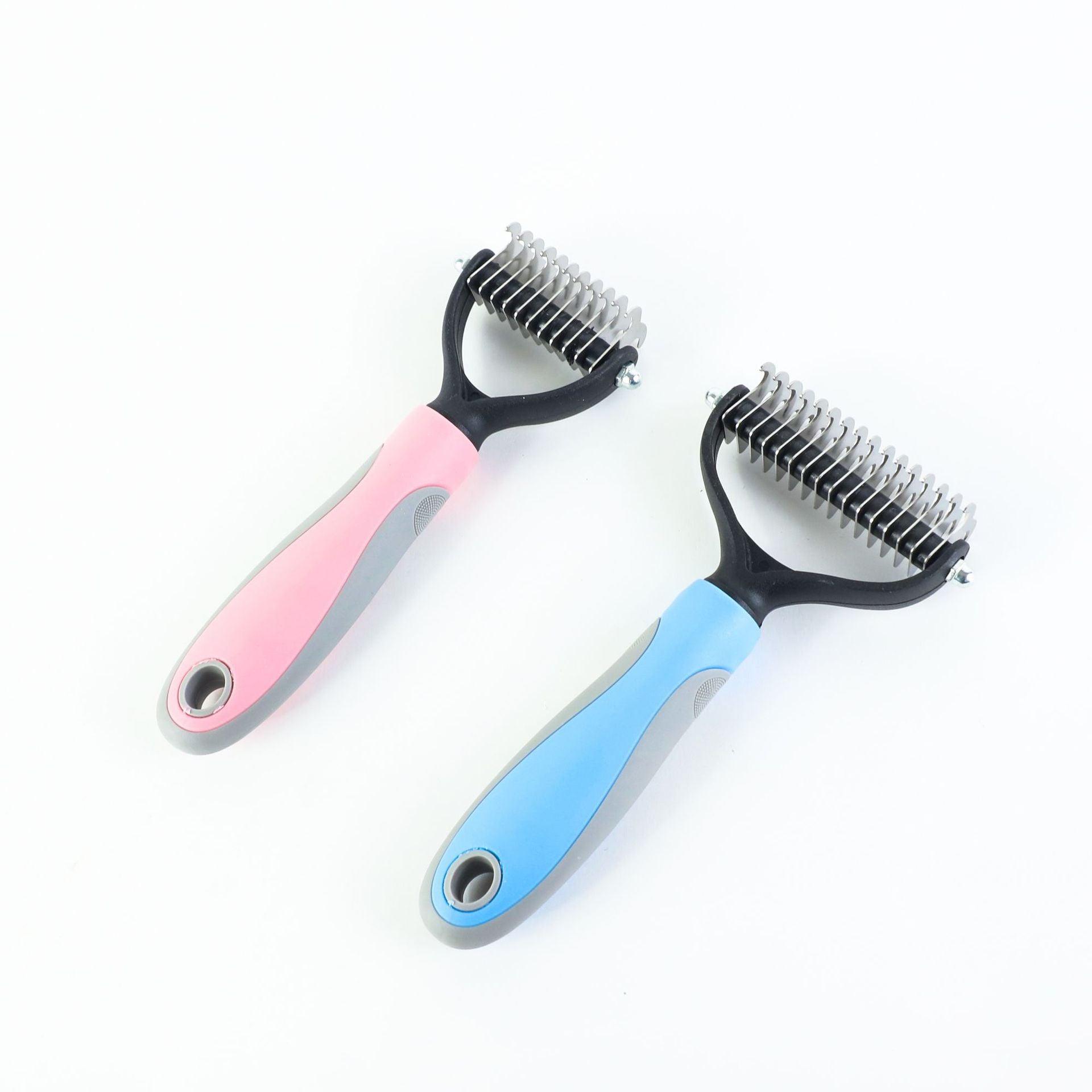 Stainless Double-sided Pet Brush Hair Removal Comb Grooming Dematting Dog Grooming Shedding Tools - Nioor