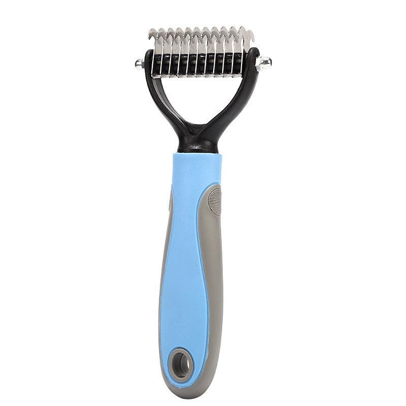 Stainless Double-sided Pet Brush Hair Removal Comb Grooming Dematting Dog Grooming Shedding Tools - Nioor