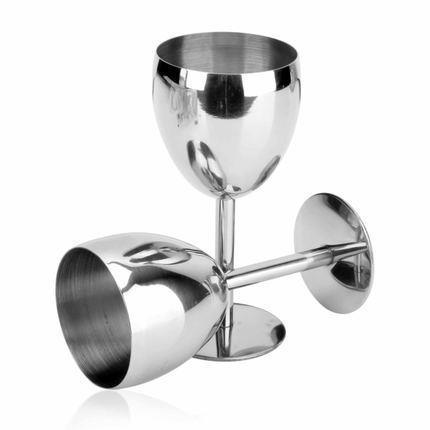 Stainless Steel Red Wine Glass Goblet Wine Glass Cup Barware - Nioor