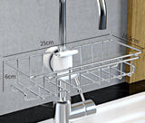 Stainless Steel Sink Storage Rack Kitchen Bathroom Adjustable Faucet Soap Dish Drainer Shelf Kitchen Organizer - Nioor
