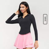 Stand Collar Yoga Coat Short Waist-tight Fitness - Nioor