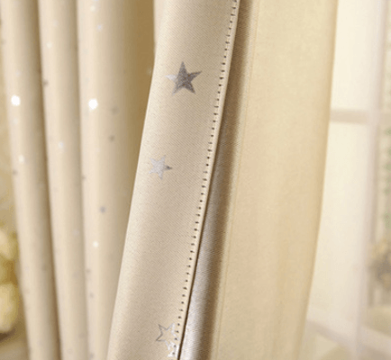 Star print perforated finished curtain - Nioor