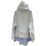 Stitching Fake Two Pieces Hooded Casual - Nioor