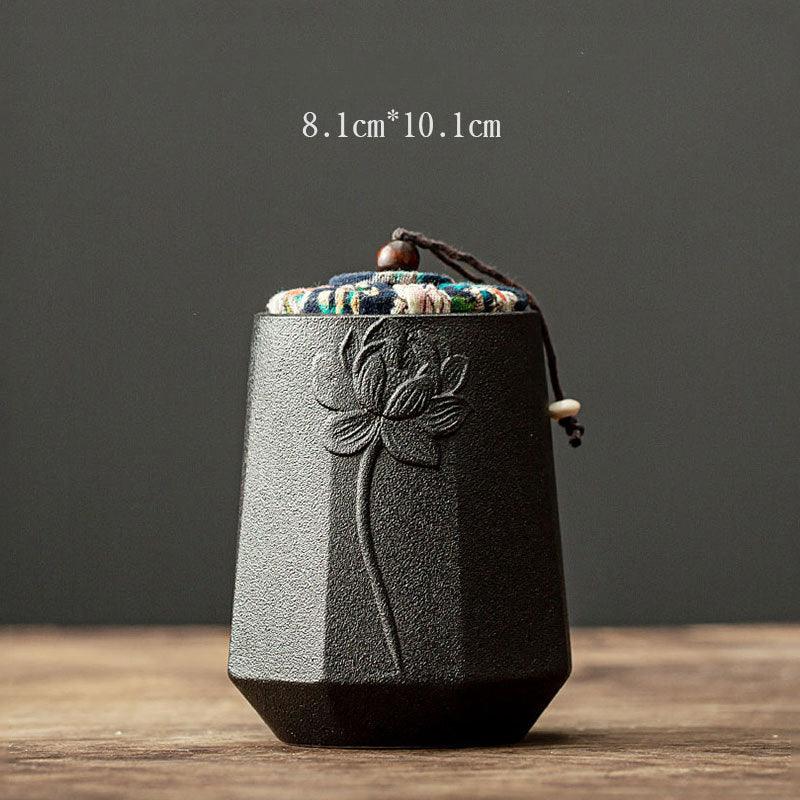 Stoneware Tea Caddy Kung Fu Tea Set Storage Tea Caddy - Nioor