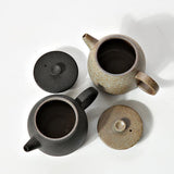 Stoneware teapot black pottery ceramic single pot - Nioor