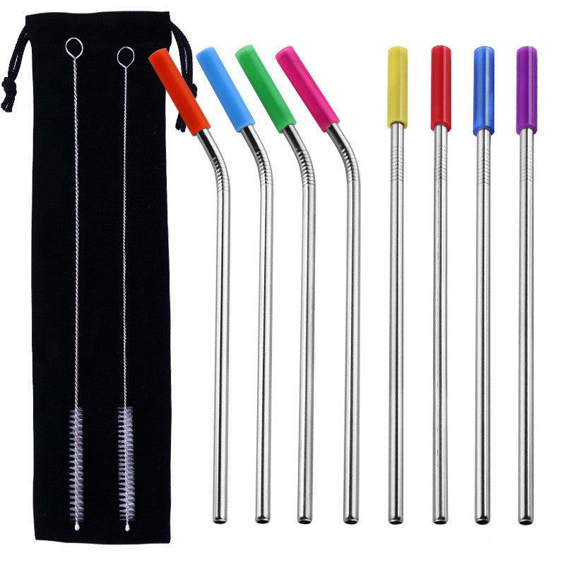 Straw Silicone Cover Food Grade Stainless Steel Straw - Nioor