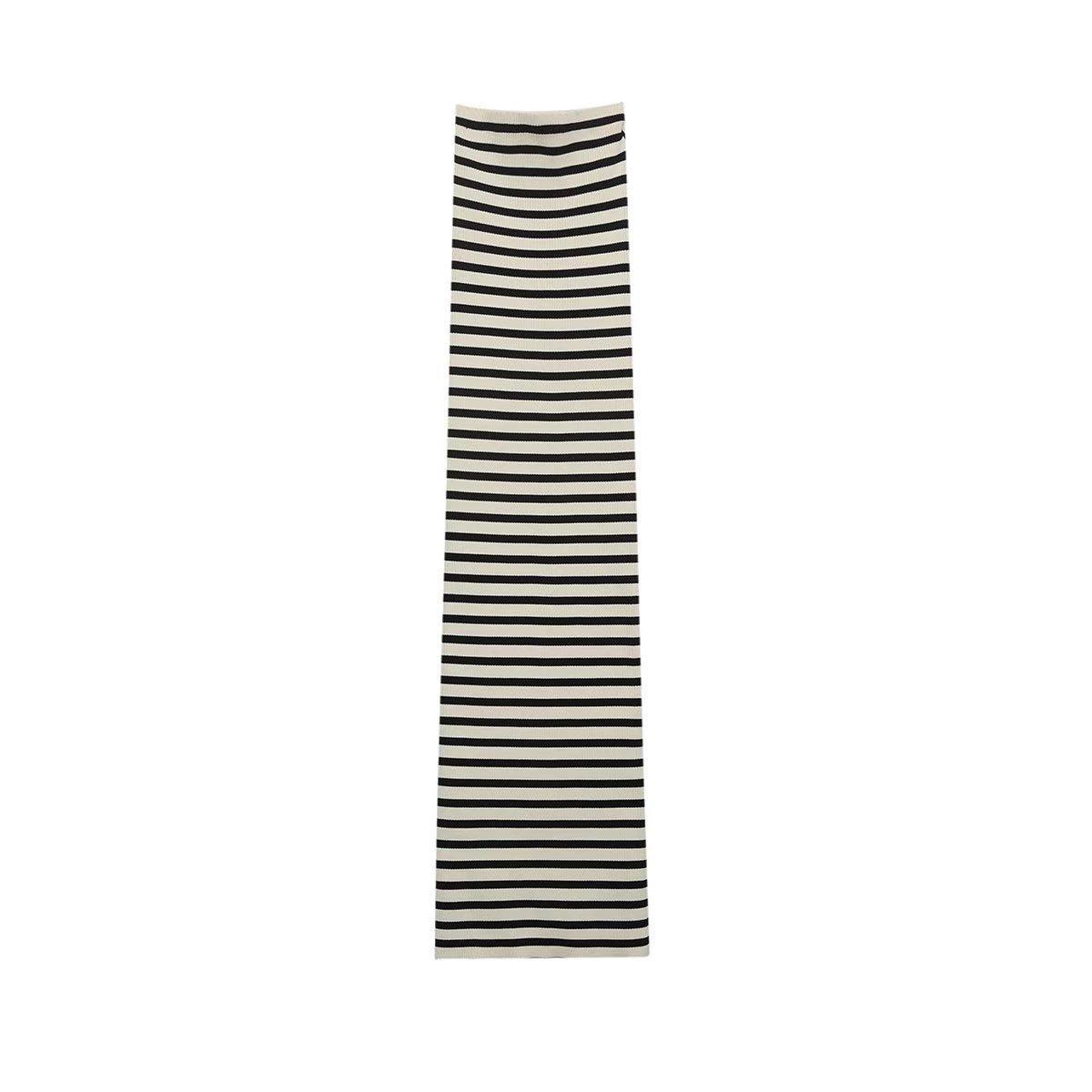 Striped Sling Straight Knitted Dress Suit - Nioor