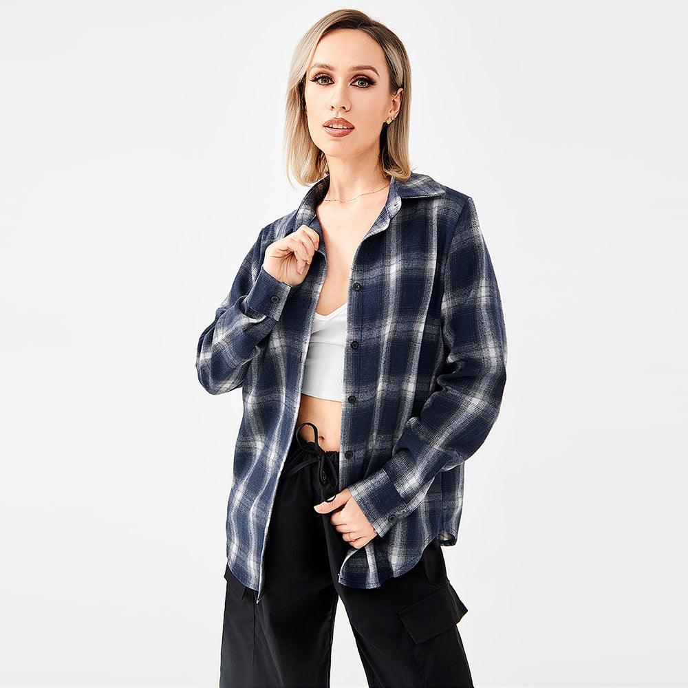 Stylish Plaid Shirt With Everything - Nioor