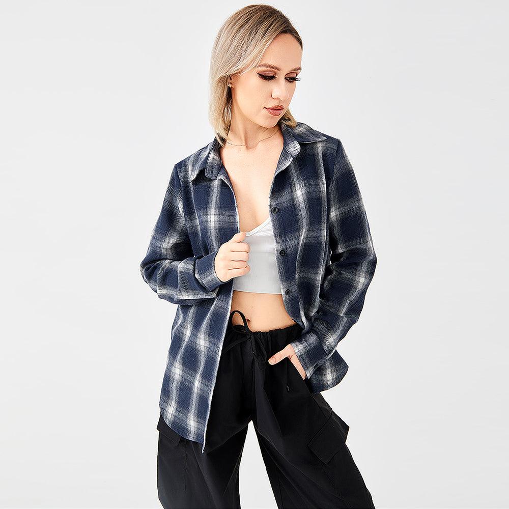 Stylish Plaid Shirt With Everything - Nioor