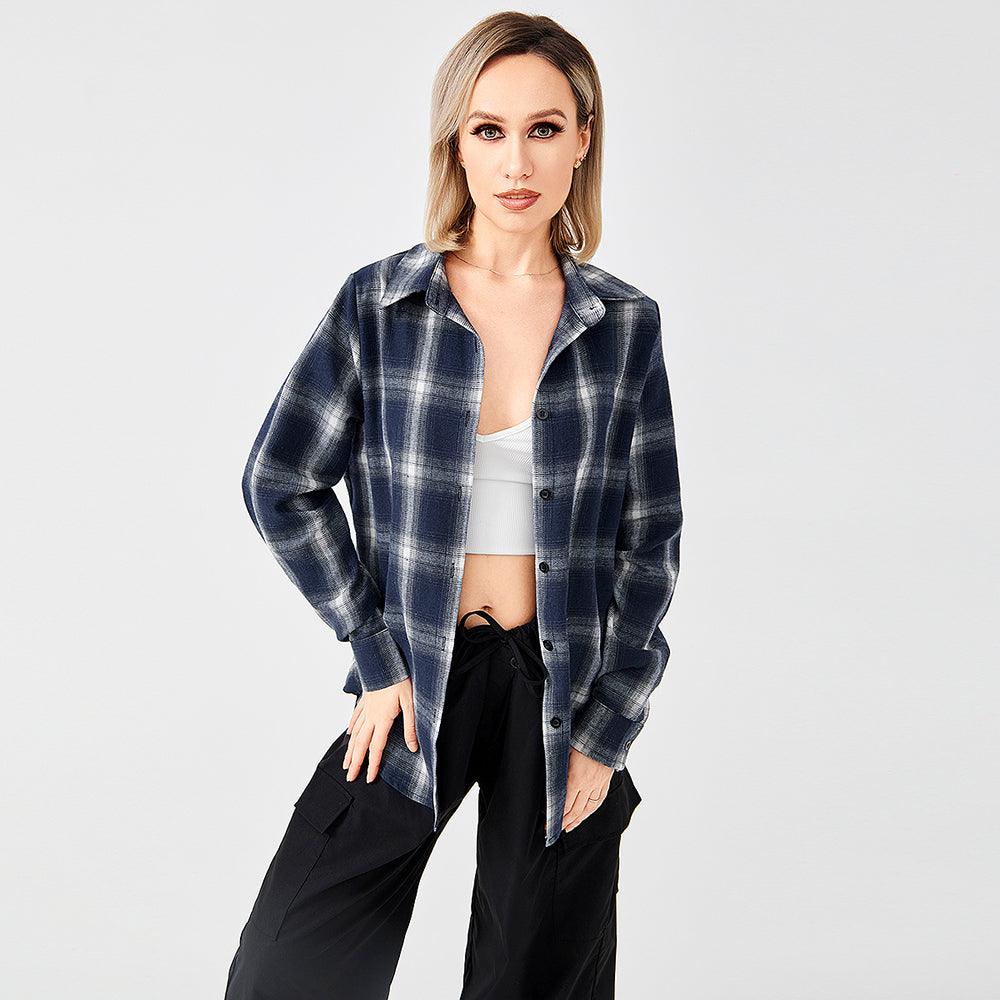 Stylish Plaid Shirt With Everything - Nioor