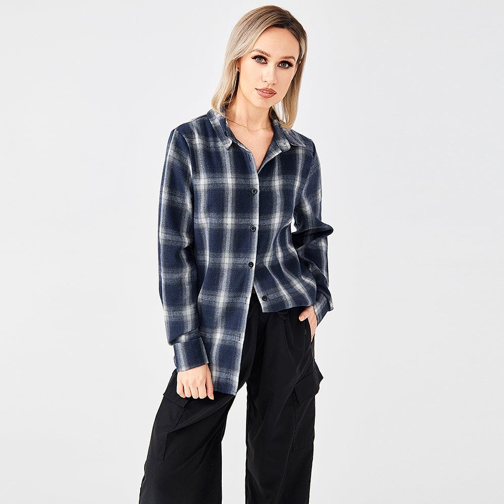 Stylish Plaid Shirt With Everything - Nioor