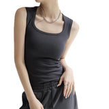 Suit Inner Wear Base Sleeveless Spaghetti Straps Midriff-baring Hot Girl Short Top - Nioor