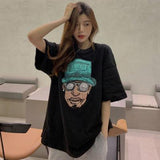 Summer Cartoon Round Neck Short Sleeve Women - Nioor