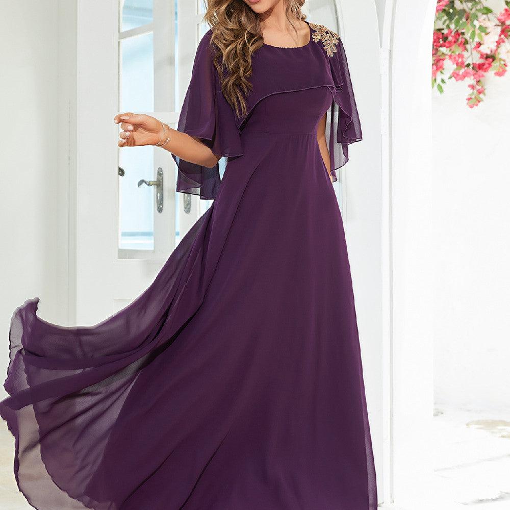 Summer Dress Women's Loose Slim Bridesmaid Dress Daily Party Chiffon - Nioor