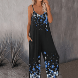 Summer New Style Cross-border Foreign Trade Printed Pocket Casual Jumpsuit - Nioor