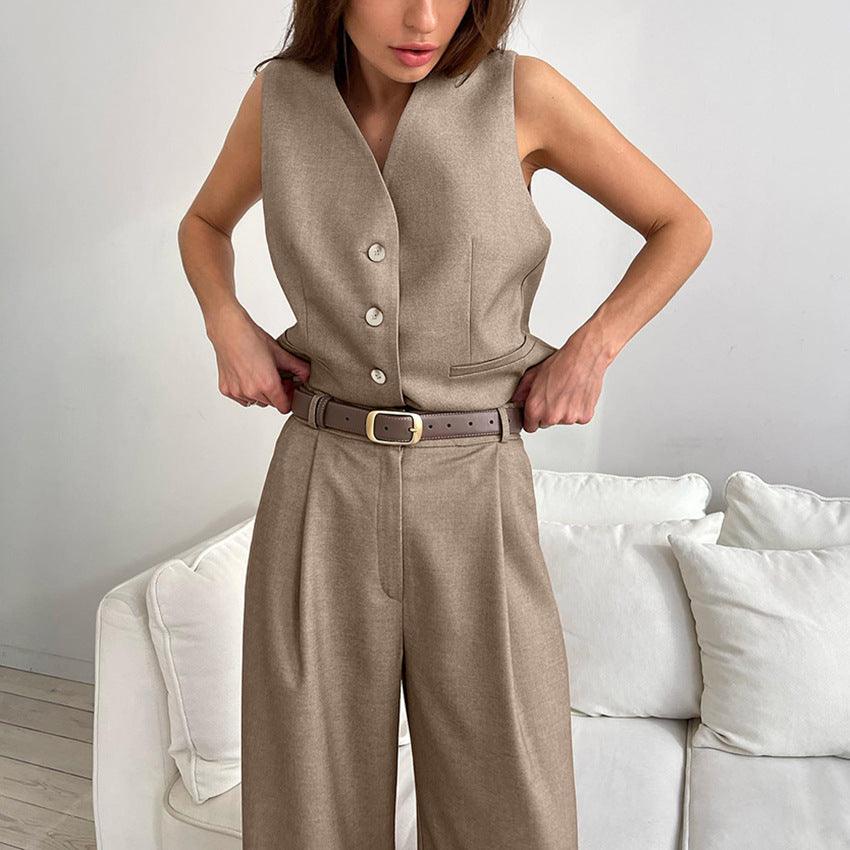 Summer New Vest Suit Pants Suit - Nioor