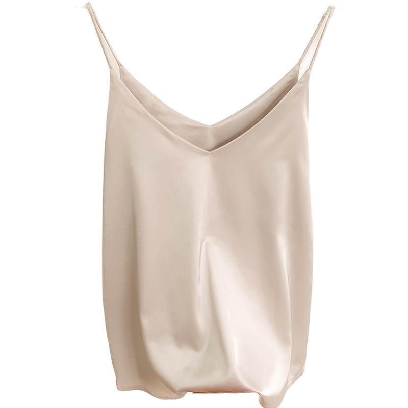 Summer Vest Silk V-neck Sleeveless - Nioor