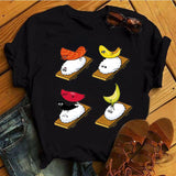 Summer Women Cute Sushi Hug Short Sleeve T-shirts - Nioor