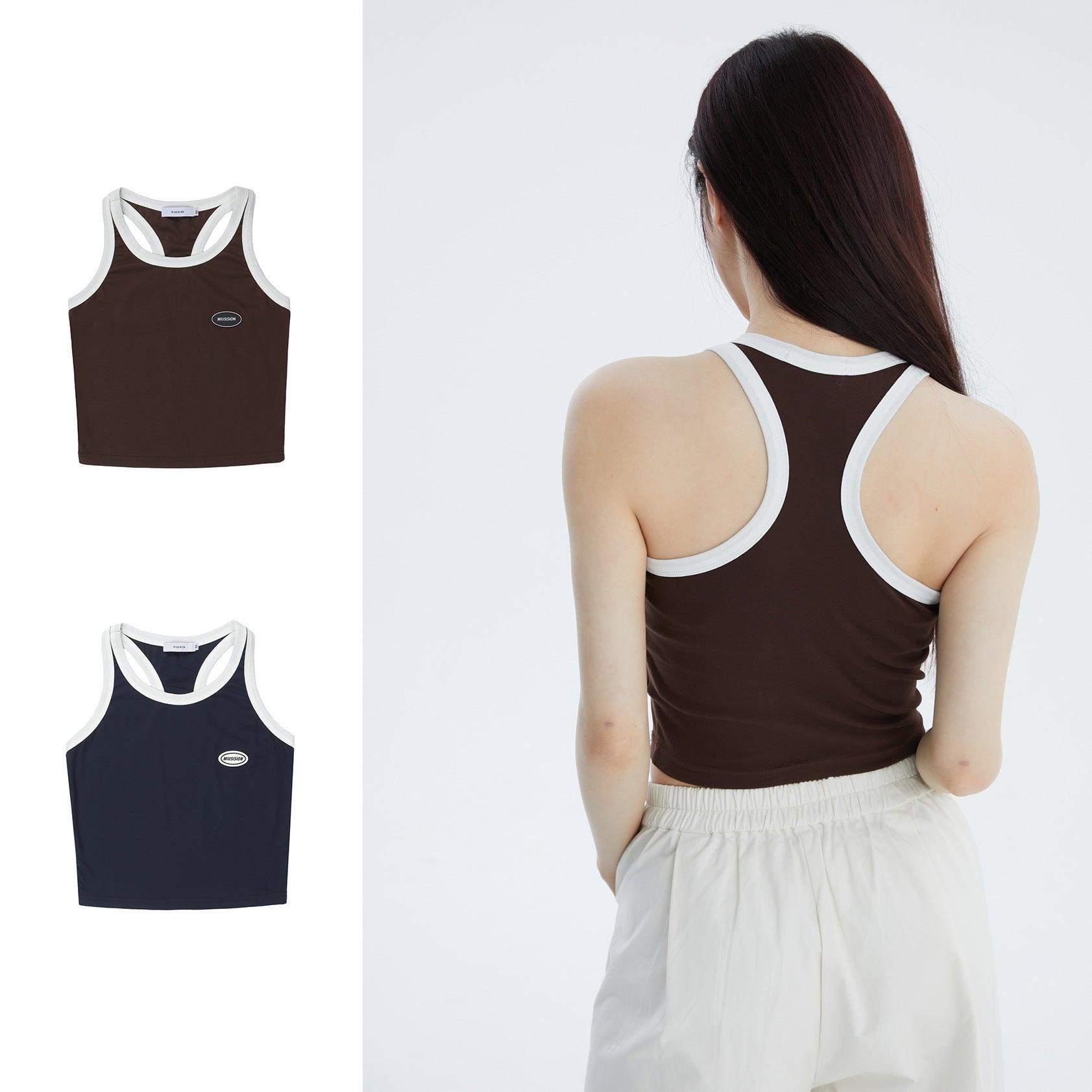 Summer Women's Niche Cropped Street Vest T-shirt - Nioor