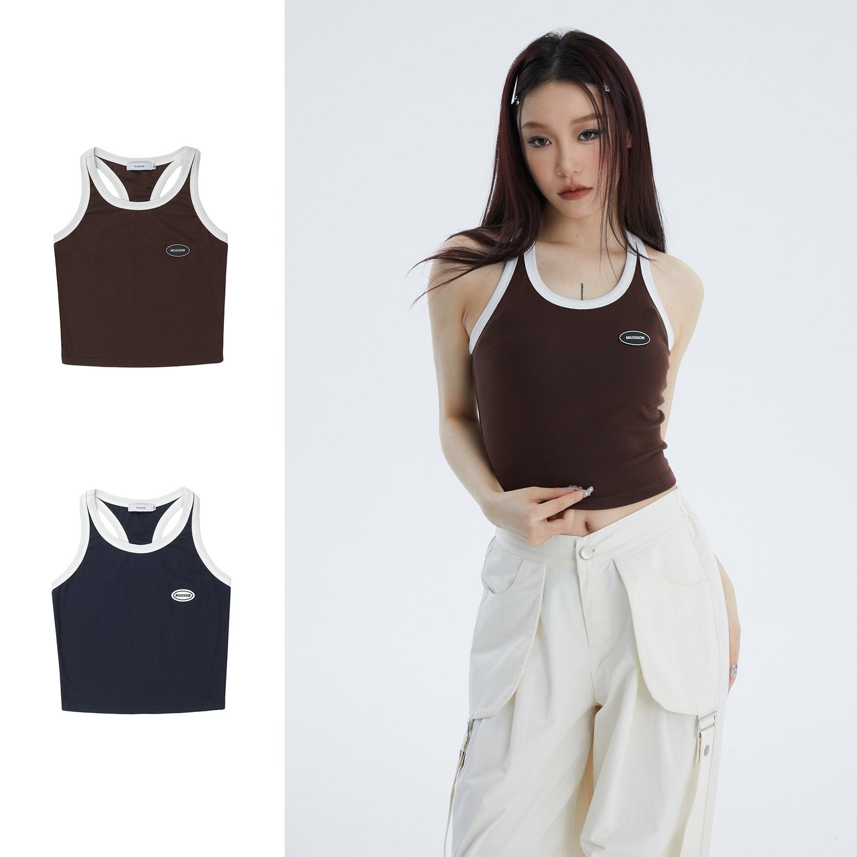 Summer Women's Niche Cropped Street Vest T-shirt - Nioor