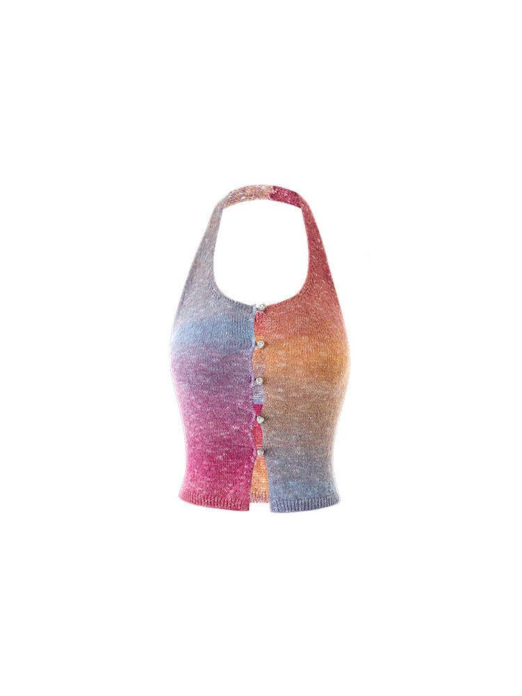 Sweet Cool Colorful Holiday Halter Backless Sling - Nioor