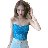 Sweet Cool Hot Girl Floral Small Sling Vest Women's Short Sleeveless - Nioor