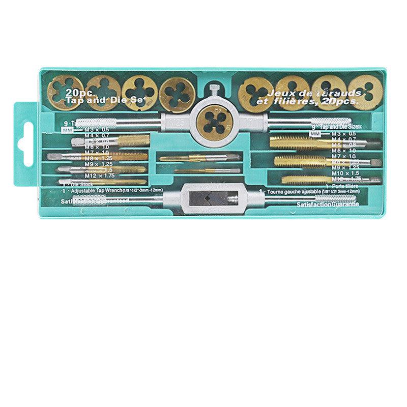 Tap And Die Set Hand Tap Hardware Tool Wrench Wrench Metric Tap Set - Nioor