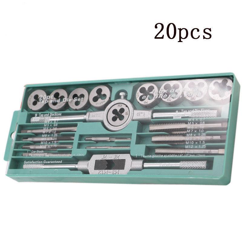 Tap And Die Set Hand Tap Hardware Tool Wrench Wrench Metric Tap Set - Nioor