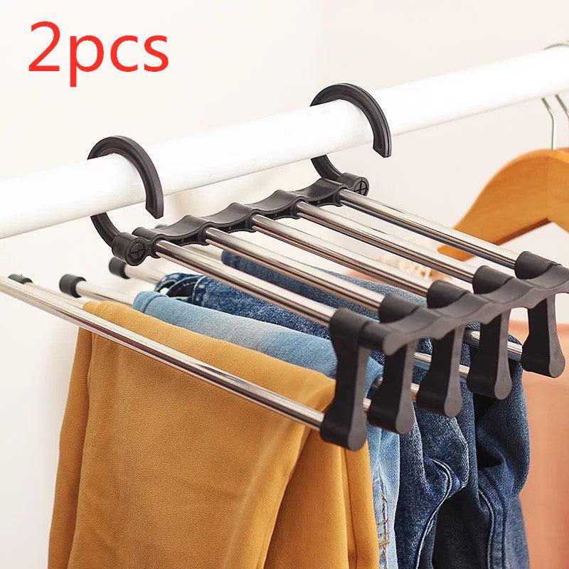 Telescopic Folding Multifunctional Pants Rack Pants Hanger Household - Nioor