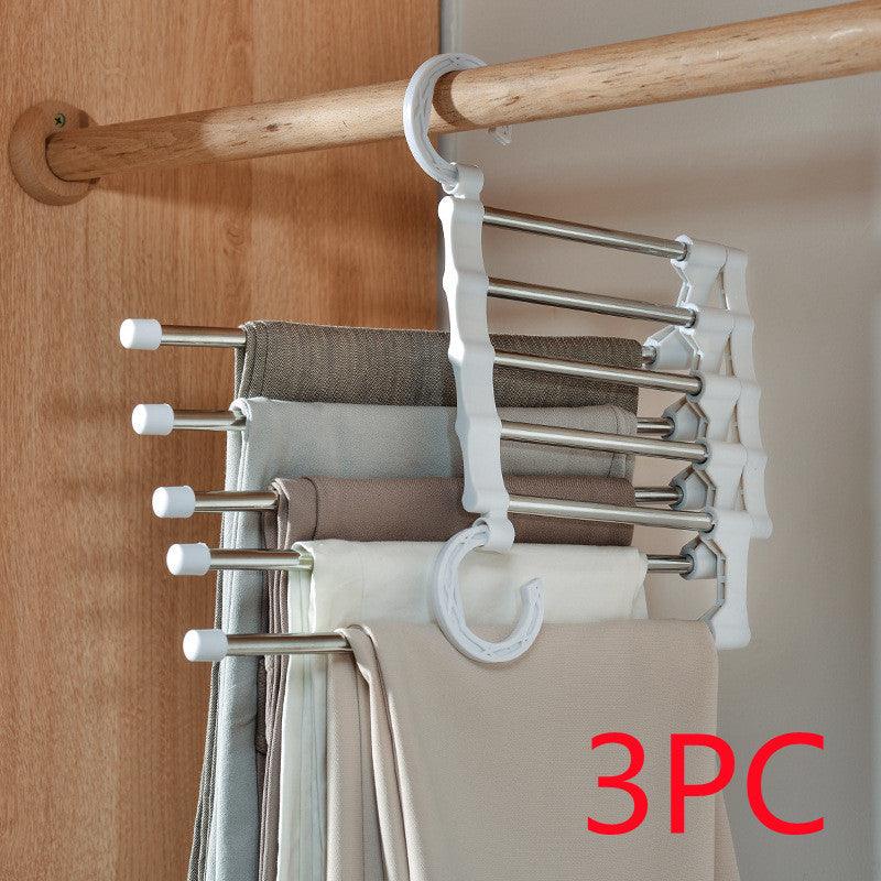 Telescopic Folding Multifunctional Pants Rack Pants Hanger Household - Nioor