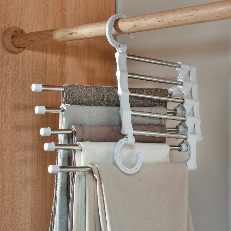 Telescopic Folding Multifunctional Pants Rack Pants Hanger Household - Nioor