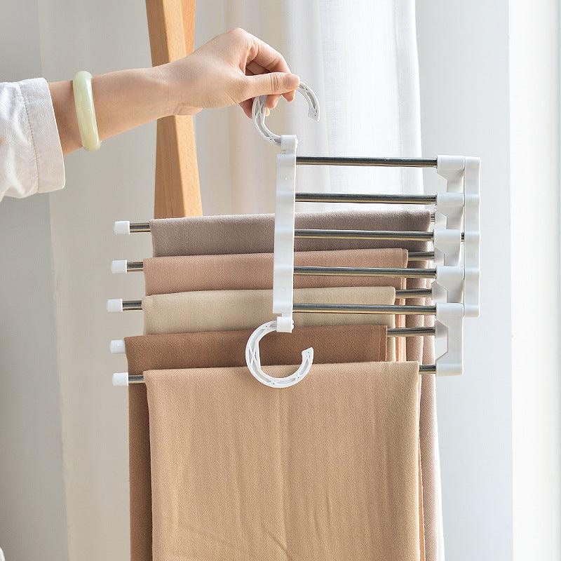 Telescopic Folding Multifunctional Pants Rack Pants Hanger Household - Nioor