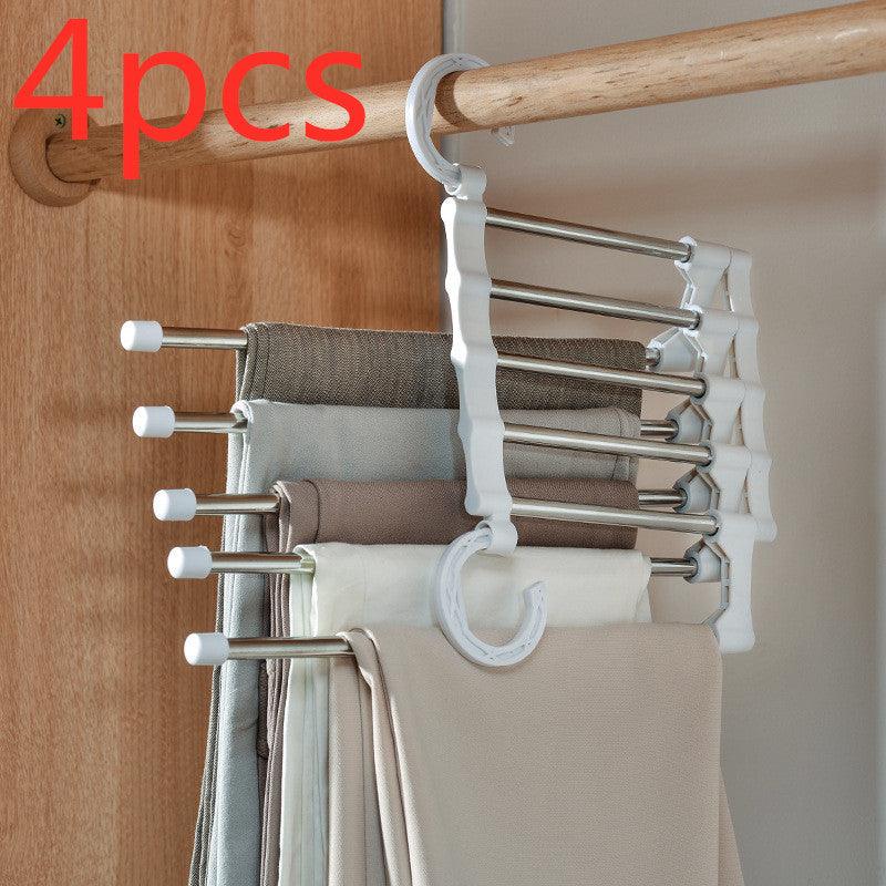 Telescopic Folding Multifunctional Pants Rack Pants Hanger Household - Nioor