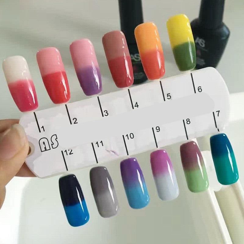 Temperature Change Glue Gradient Color Nail Polish Glue Durable Waterproof - Nioor