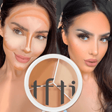 TFTI Three Colors Concealer Concealer Plate Cover Facial Spots Acne Marks Smear-proof Makeup Foundation Cream Dark Circles Dry Oily Skin - Nioor
