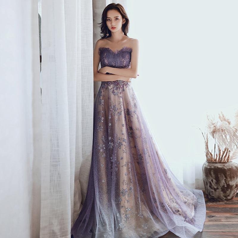 The Banquet Evening Dress Is Purple Dreamy And Long - Nioor