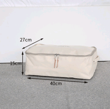 Thick canvas storage box clothes finishing storage bag with cover zipper quilt storage bag - Nioor