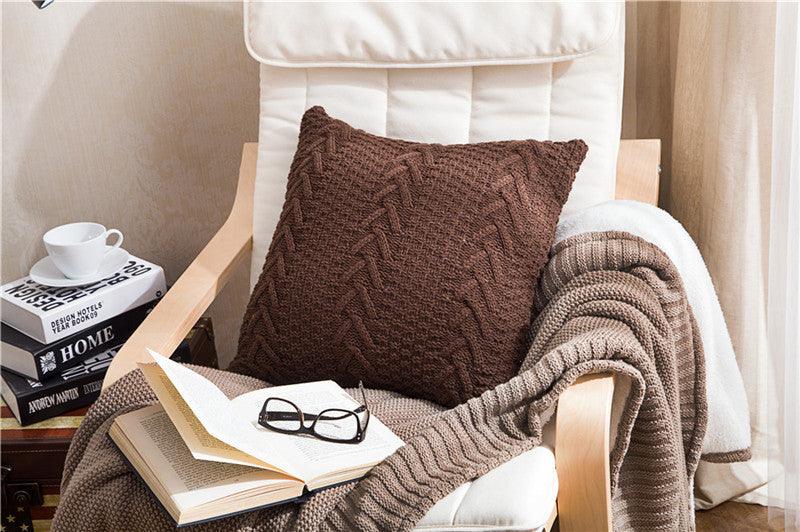 Thick wool knitted pillowcase - Nioor