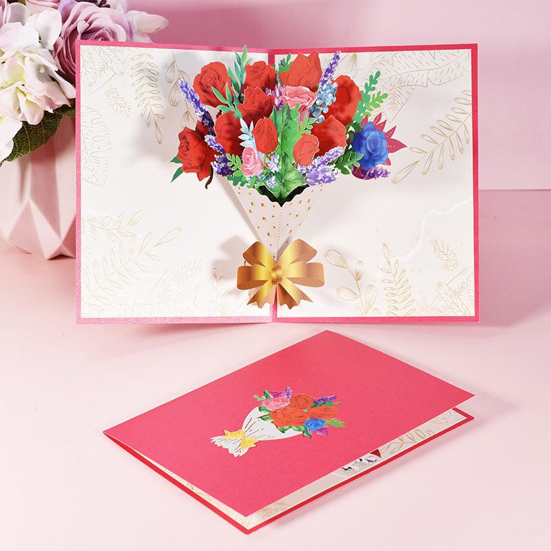 Three-dimensional Greeting Card Hand-carved Paper Blessing Card - Nioor