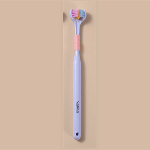 Three-sided Macaron Soft Bristle Toothbrush Care Safety Toothbrush Teeth Deep Cleaning Portable Travel - Nioor