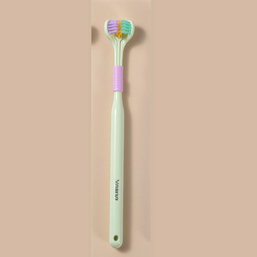 Three-sided Macaron Soft Bristle Toothbrush Care Safety Toothbrush Teeth Deep Cleaning Portable Travel - Nioor