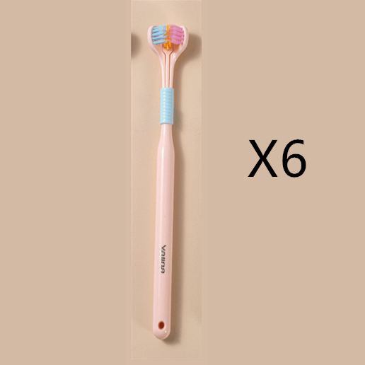 Three-sided Macaron Soft Bristle Toothbrush Care Safety Toothbrush Teeth Deep Cleaning Portable Travel - Nioor