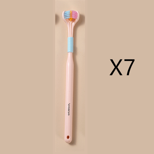 Three-sided Macaron Soft Bristle Toothbrush Care Safety Toothbrush Teeth Deep Cleaning Portable Travel - Nioor