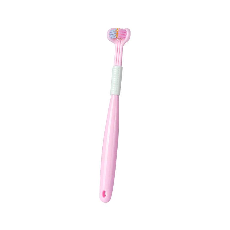 Three-sided Macaron Soft Bristle Toothbrush Care Safety Toothbrush Teeth Deep Cleaning Portable Travel - Nioor