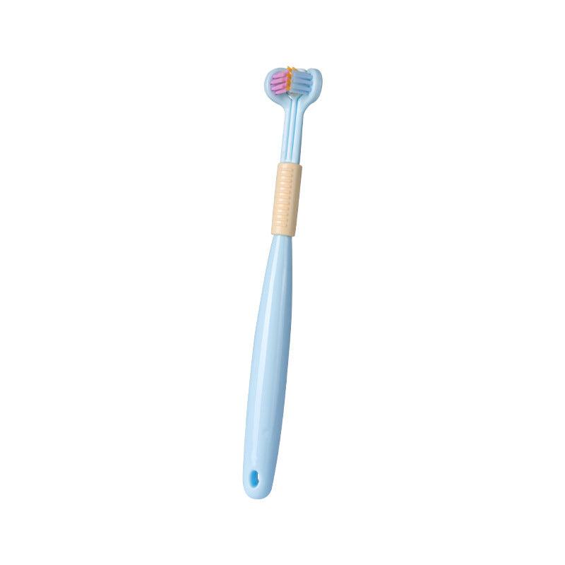 Three-sided Macaron Soft Bristle Toothbrush Care Safety Toothbrush Teeth Deep Cleaning Portable Travel - Nioor