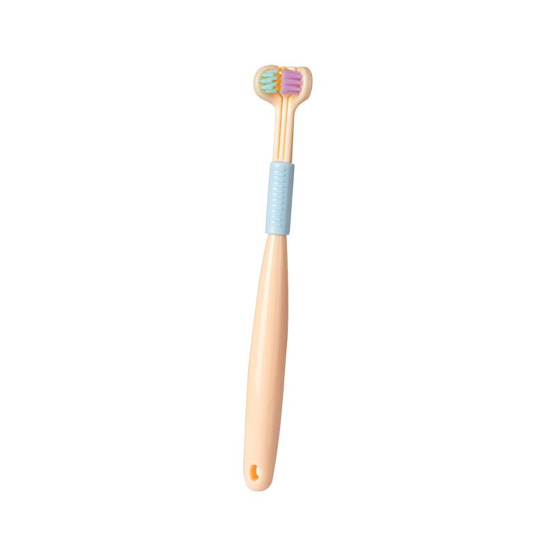 Three-sided Macaron Soft Bristle Toothbrush Care Safety Toothbrush Teeth Deep Cleaning Portable Travel - Nioor