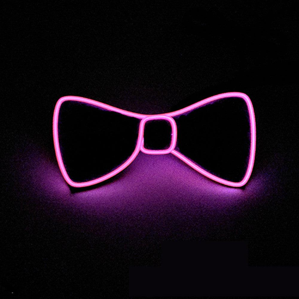 Tie Wedding Party Decoration Neon LED Luminous Bow Tie - Nioor